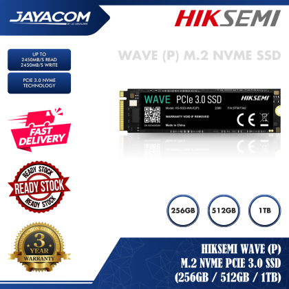 HIKSEMI WAVE (P) M.2 NVME PCIE 3.0 SSD – 256GB / 512GB / 1TB (READ & WRITE UP TO 2450MB/S / 3-YEARS WARRANTY)