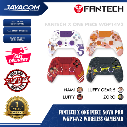  FANTECH X ONE PIECE NOVA PRO WGP14V2 WIRELESS MULTI-PLATFORM GAMEPAD – NAMI / LUFFY / LUFFY GEAR 5 / ZORO (HALL-EFFECT TRIGGERS / DUAL-MODE CONNECTIVITY / QUICK-TRIGGER LOCK)